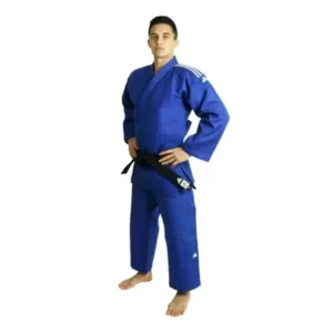 Kimono Judô Adidas Champion II Azul Com Novo Selo
